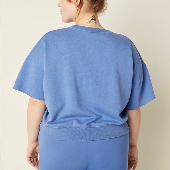 VS PINK short sleeve crop crew sweatshirt - Picture 3 of 11